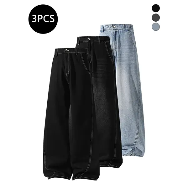 Black + Black & Gray + Light Blue