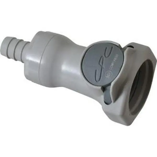 CPC Colder Products Gray Polypropylene Female Push-to-Connect Tube Connector - 1 Female Connector, 3/8" Inside Diameter, Max 60 psi, Part No. 63600