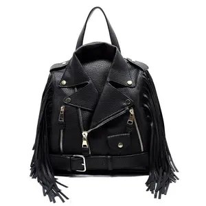 Motorcycle Jacket Fringe Backpack