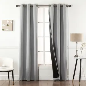 100% Blackout Curtain with Black Back and Grommet Top (1 Panel) 100% Blackout Curtain with Black Back and Grommet Top (1 Panel)