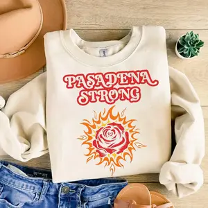 Pasadena Strong Sweatshirt, Vintage California SoCal Wildfire Relief, Pray for CA Donation Apparel