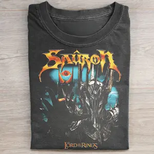 Vintage Sauron Graphic Tee - The Lord of The Rings Movie Shirt - Middle Earth - J.R.R. Tolkien - Mordor - Dark Lord - Men's Top - Menswear Hoodie Casual
