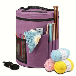 Large Capacity Knitting Yarn Storage Bag, Multi-Pocket Design for Hooks and Needles, Ideal Gift for DIY Handmade Crafts