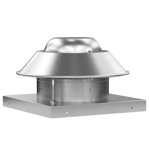 21in Industrial Roof Mount Exhaust Fan, Vertical Top Vent, 1/6 HP 115V 1 Single Phase, 1160 CFM, Weatherproof Aluminum Hood, Built-In Bird Screen Commercial Vent
