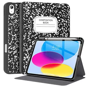 Supveco Case for iPad (A16) 11th Generation 11 inch (2025),iPad 10th Generation 10.9 inch (2022) with Pencil Holder-[Auto Wake/Sleep],Premium Folio Stand Case with Soft TPU Back Cover-Book