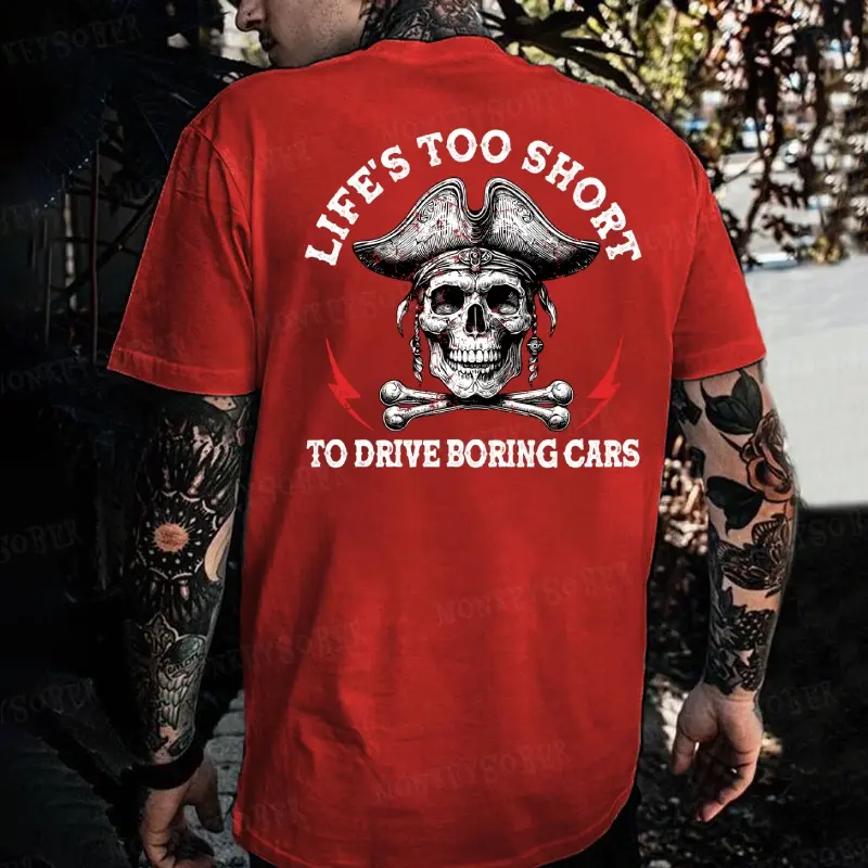 Life's Too Short To Drive Boring Cars Monkey T-shirt