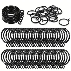 30 Pack Metal Curtain Ring Eyelets - Black, Inner Diameter 1.5 Inches, Suitable for Use in Living Rooms, Bedrooms, and Offices