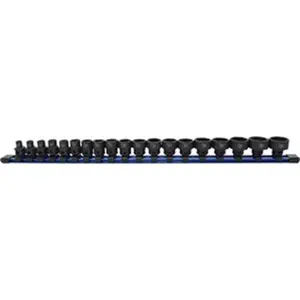 0.38 in. Drive Low Profile Nano Impact Socket - 6-24 mm - 19 Piece