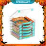 【4.5QT Storage Bin】Vtopmart 3/6/8 Pack Clear 4.5QT Craft & Scrapbook Storage Box with Handle, Snap-Tight Latch Lid, 12"x12" Paper Fit, Stackable, Easy to Carry, for Art Supplies Puzzles Board Game, Playroom Organization, Halloween GiftIdea