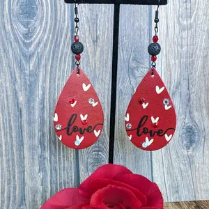 Red Love Essential Oil Diffuser Earrings