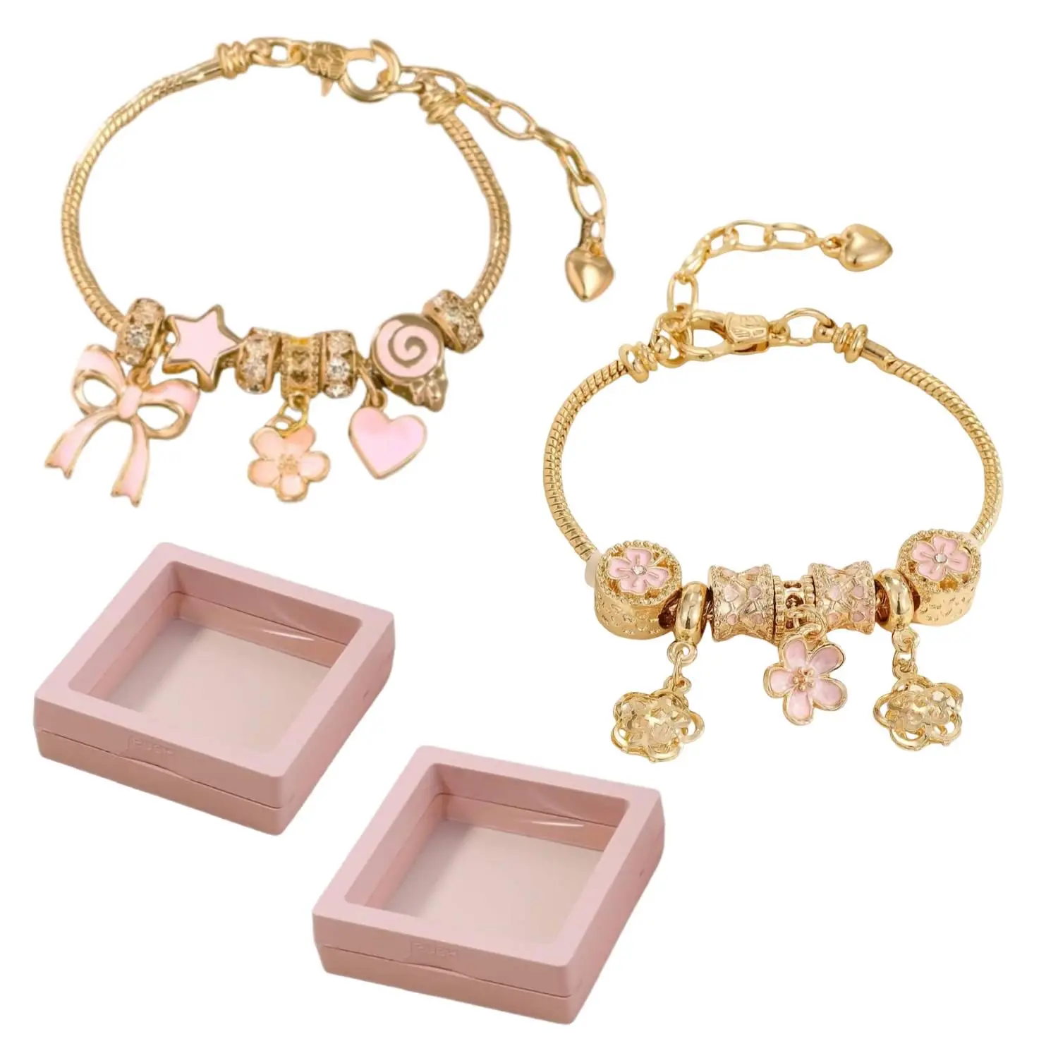 Adjustable Gold Plated Heart Charm Bracelet for Women – Hypoallergenic, Tarnish-Resistant, Gift-Ready Fashion Jewelry for Girlfriends, Teens & Best Friends