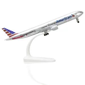 Boeing 777 AA Airlines 1/300 Diecast Metal Airplane Model with Stand Alloy Display Airliner Collectible Model Kit for Aviation Enthusiast Gift