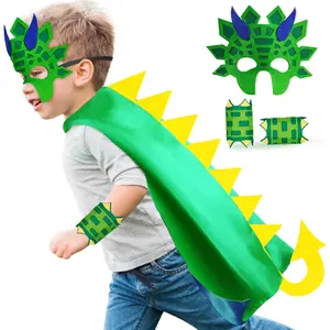 P-CPA02      Dinosaur-Costume for Kids Dragon Cape Mask as Boys Girls Dino Dress-Up Clothes for Play Toys Birthday Party Gifts