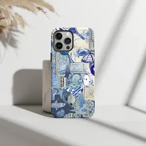 Blue Ocean Coquette Collage Phone Case, Cute and Preppy Aesthetic iPhone 15 14 13 12 11 X - TPU Phone Case Warranty and Protection - Phone Accessories Protective Smartphone