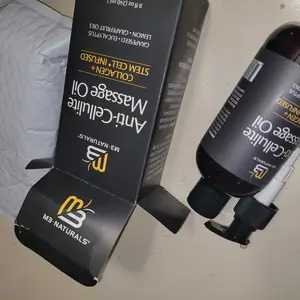 M3 Naturals Cellulite Massage Oil 8oz - Smooth the Appearance of Cellulite - Body Care & Skin Care Massage Oil - Topical Collagen and Plant Stem Cell Body Oil to Restore Texture and Elasticity - Soothing Body Oil