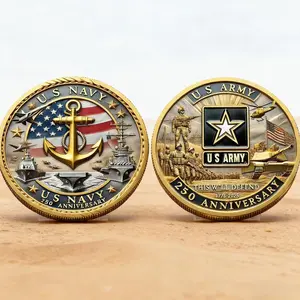 250th Anniversary U.S. Military Commemorative Coin –u.s. Army, Navy,USA 250th Anniversary Coin,Patriotic Challenge Coin, Veterans Appreciation Gift
