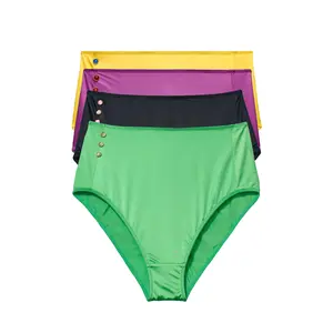 Spice Rack | Carnival Jewels High Rise Brief Underwear / Black -Spiced Wine - Lime - Lemon Zest