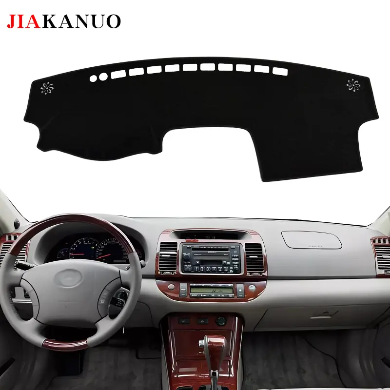 JIAKANUO Car Dash Cover Mat for Toyota Camry 2002-2005,Left Hand Driving Non-Slip Dashboard Cver Interior for Camry Accessories Custom Fit Dash Mat SInshade WindshieldGlare Black