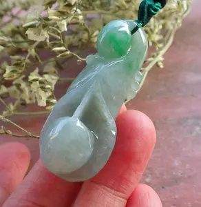 Certified Green 100% Natural Myanmar Burma A Jade Jadeite Rose Orchid Flower Pendant Necklace