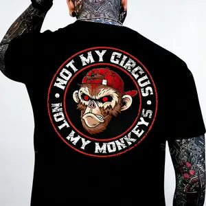 Not My Circus Not My Monkeys Tee, Dark Humor Shirt, Cool Animal Shirt, Funny Sarcastic T-shirt, Humorous Primate Shirt, Funny Monkey Tee Sports Tshirt
