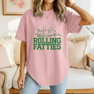 French Bulldog Rolling Fatties Unisex T-Shirt Funny Dog Tee Cute Dog Shirt Dog Lover Gift Frenchie Summer Graphic Tee
