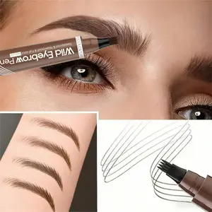 1PC Dual-Purpose Tool for Filling in Hairlines And Eyebrows Features Ultra-Fine Fiber Bristles with a Bionic Design, Making It Waterproof And Sweat-Resistant Without Smudging. It Effortlessly Creates Distinct