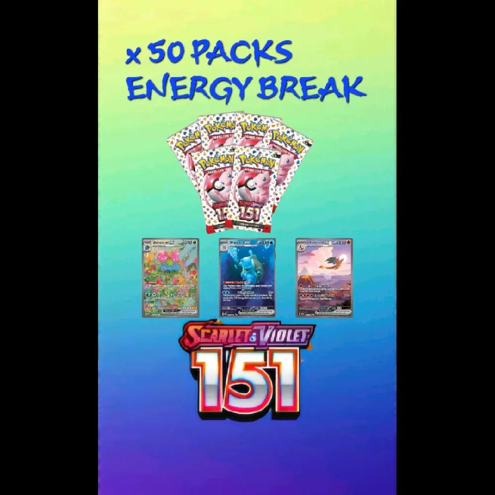 50 Pokemon Trading Card Game Packs Energy Break - TikTok Shop