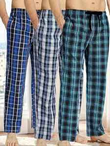 Men's Plaid Pajama Pants 3-Pack, Versatile Style, Comfortable Fit for Fall & Winter, Drawstring Waist Design