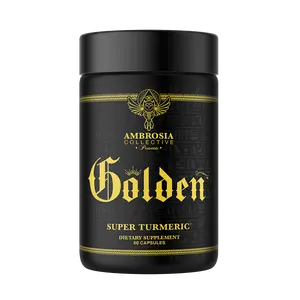 Ambrosia Golden Super Turmeric | Bioavailable Curcumin Formula | 765 mg Curcuminoids per Serving | Vegan Veggie Capsules | 60 Count (30-Day Supply)