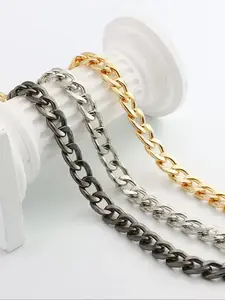 Durable Iron Bag Chain, Adjustable Metal Replacement Chain for Handbags, Crossbody Bags, Shoulder Bags DIY Accessories, 20-140cm, Chain Strap, Fashionable Chain Strap
