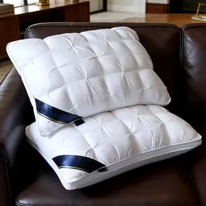 2Pcs Luxury Hotel Cervical Pillows, High Elastic Support for Deep Sleep, Hypoallergenic Breathable Quilt Set Neck Quality Marshmallow Comforter Dual-Height Slow-Rebound Memory Foam Cooling Ergonomic cold Lavender Aromatherapy