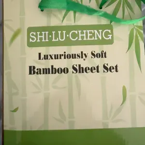 Shilucheng Bamboo Sheets Set 4/6 Pc,Cooling Breathable & Hotel Luxury Super Silky Soft, 16'' Deep Pocket, Wrinkle, Fade Resistant Springtok
