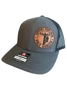 Support Your Local Pole Dancer Lineman Patch Snapback Hat Richardson 112 Trucker Hat for Blue Collar Worker