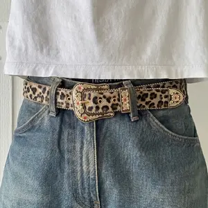 Leopard Rhinestone Gold Western Belt - Fits 23.5-33.5 in Waist
