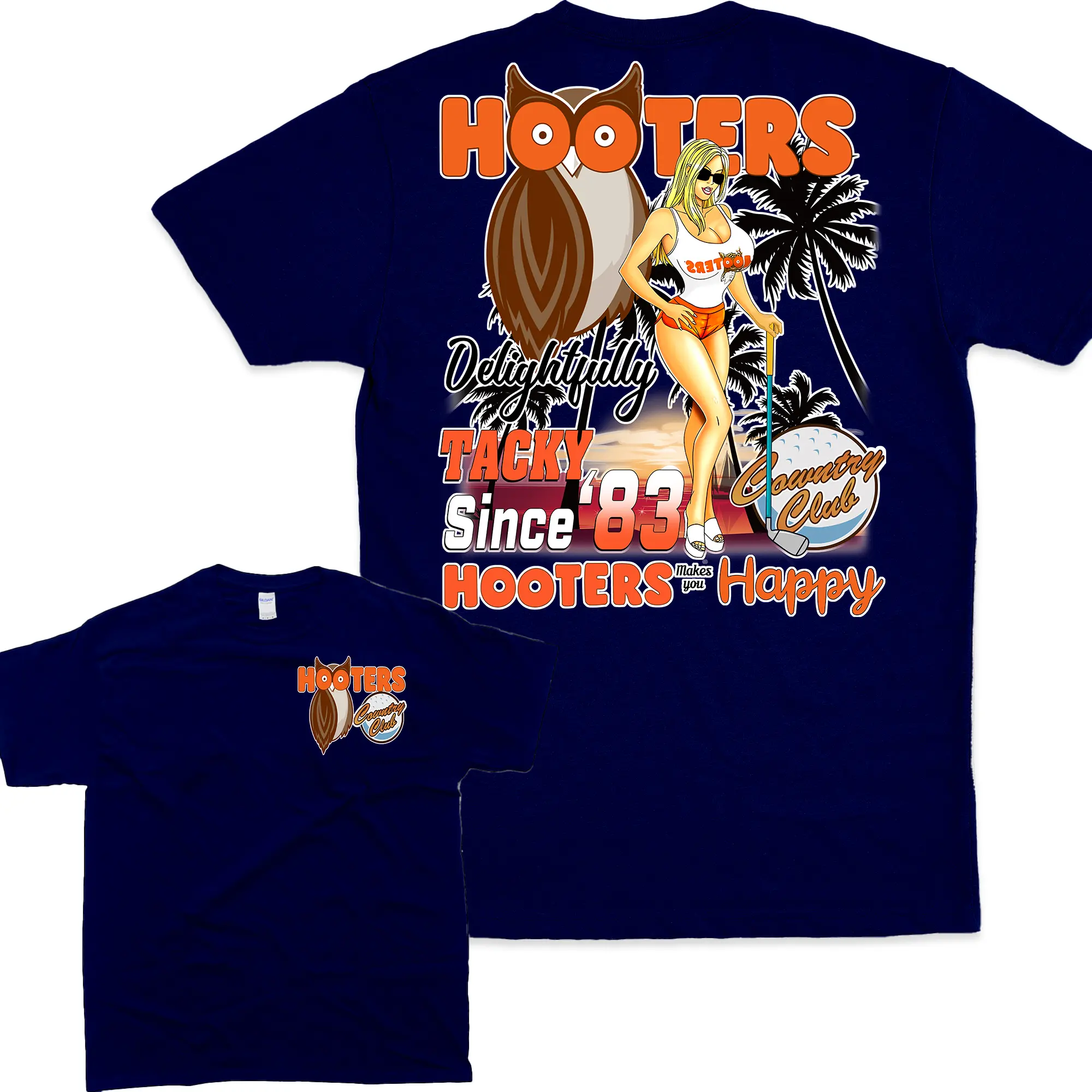 Vintage 90s Hooters Country Club Graphic Unisex T-Shirt, Gift for