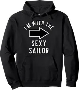 Couples Halloween Costume Shirts I'm With The Sexy Sailor Pullover Hoodie - 37B0DCZHJ7GL