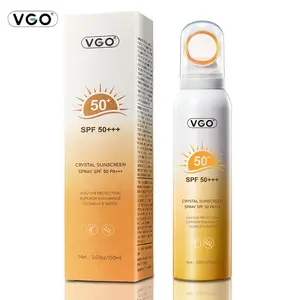 VGO Crystal Sunscreen Spray SPF 50 PA+++ Lightweight Moisturizing Spray Sunscreen for Face and Body, 5.07 oz/150ml