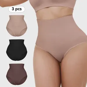 SHINYUAN 3Pack Tummy Control Shapewear Panties for Women High Waist Body Shaper Briefs Seamless Compression Postpartum Support