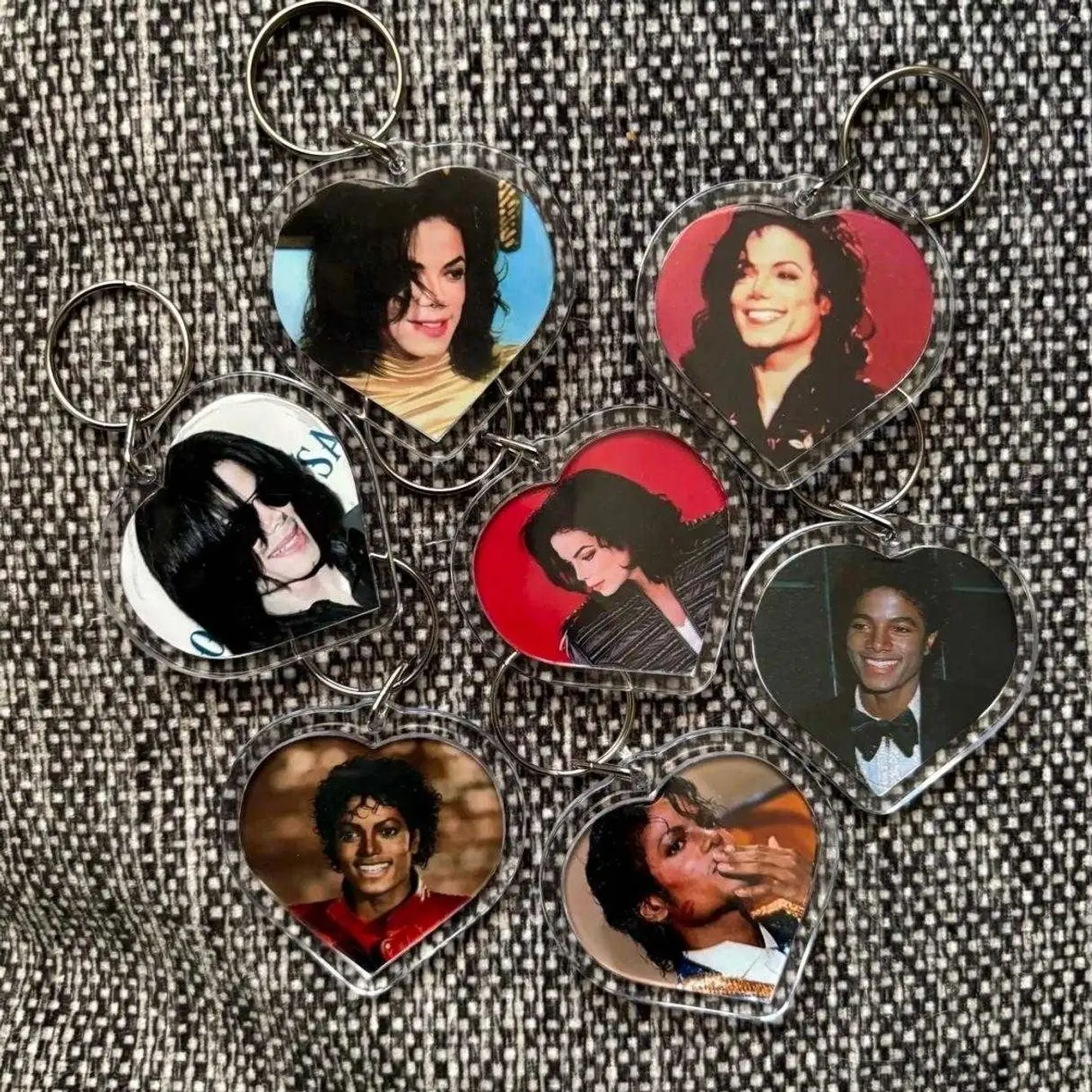 Michael Jackson Album Keychains