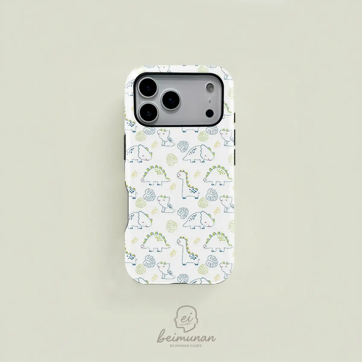 1PC Dinosaur pattern phone case, rugged shockproof Protection 2in1 protective shell for iPhone17 16 15 14 13 12 Pro Max, Samsung Galaxy S26 S25 S24 S23 S22 Ultra series holiday gift minimalist fashion case Cover Casing