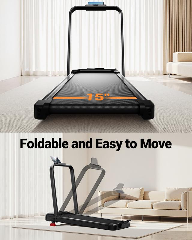 UMAY Fitness Under Desk Treadmill, High Definition Big Screen Walking Pad for Home Small, 2.5 HP Quiet Brushless, for Home Office