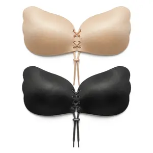 Sticky Bra, Backless Strapless Bra Push Up, Adhesive Invisible Lift Up Bras