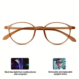 Sleek & Subtle Power! FYTOO Matte Tea Blue Light Glasses for Women. Ultra-light TR90 oval frame, office-ready & screen-protective. Effortlessly chic. FT38027MSC