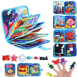 Montessori Busy Board for Toddlers Ages 3-5, Portable Sensory Activity Board with Alphabet, Buckles, Zippers & Life Skills, Screen-Free Travel Toy for Airplane, Car Ride & Quiet Time