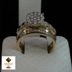 14k Yellow Gold Natural Diamond Ring Size 7 1ct W. Elegant and Luxurious Gemstone Ring