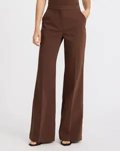 Express Editor Stretch Cotton High Waisted Flare Trouser