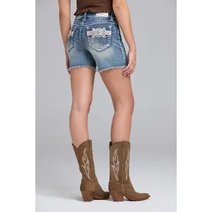 Belt Buckle Embroidered Short