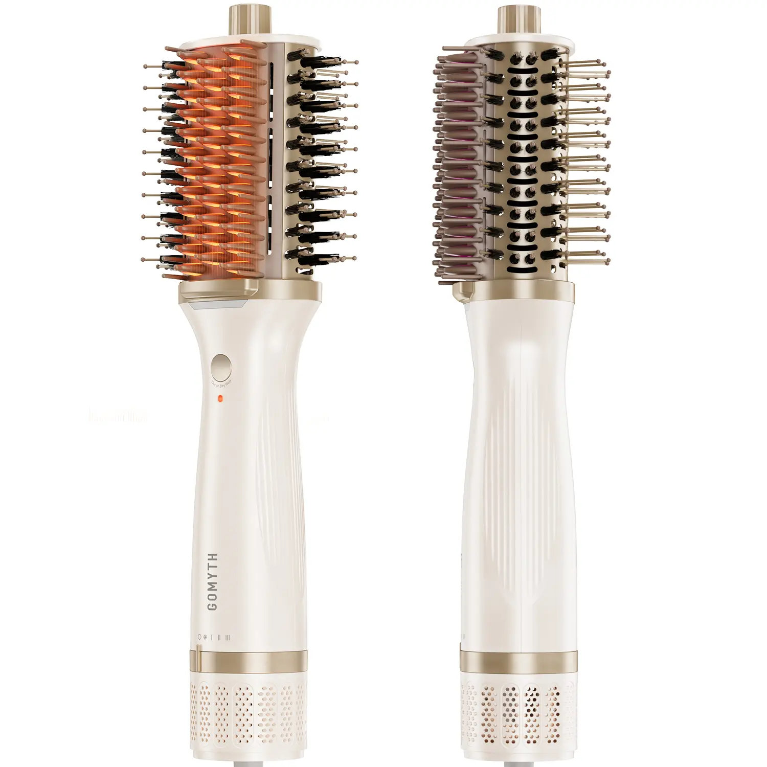 Upgraded 4-in-1 Blow Dryer Brush with Heated Comb - Volumizer Hair Dryer Brush for Wet & Dry Hair, Ideal for Thick Curly Hair, Salon Blowout, Frizz-Free Shiny Hair, Reduced Heat Damage - 70mm