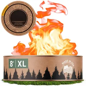 8" Portable Campfire As Seen On Shark Tank - Up to 2 Hours of Burn Time - Reusable Travel Fire Pit for Camping, Patios & Beach Days - Portable Fire Pit