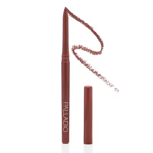 Palladio Retractable Waterproof Lip Liner High Pigmented and Creamy Color Slim Twist Up Smudge Proof Formula with Long Lasting All Day Wear No Sharpener Required